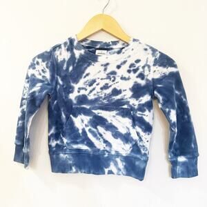 Boy's Crewcuts Blue Tie-Dye Sweatshirt sz XS (4-5) Pull Over Sweatshirt